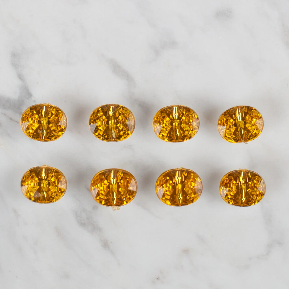 Loren Crafts 8 Pack Shiny Button, Ocher- 242 - Image 2