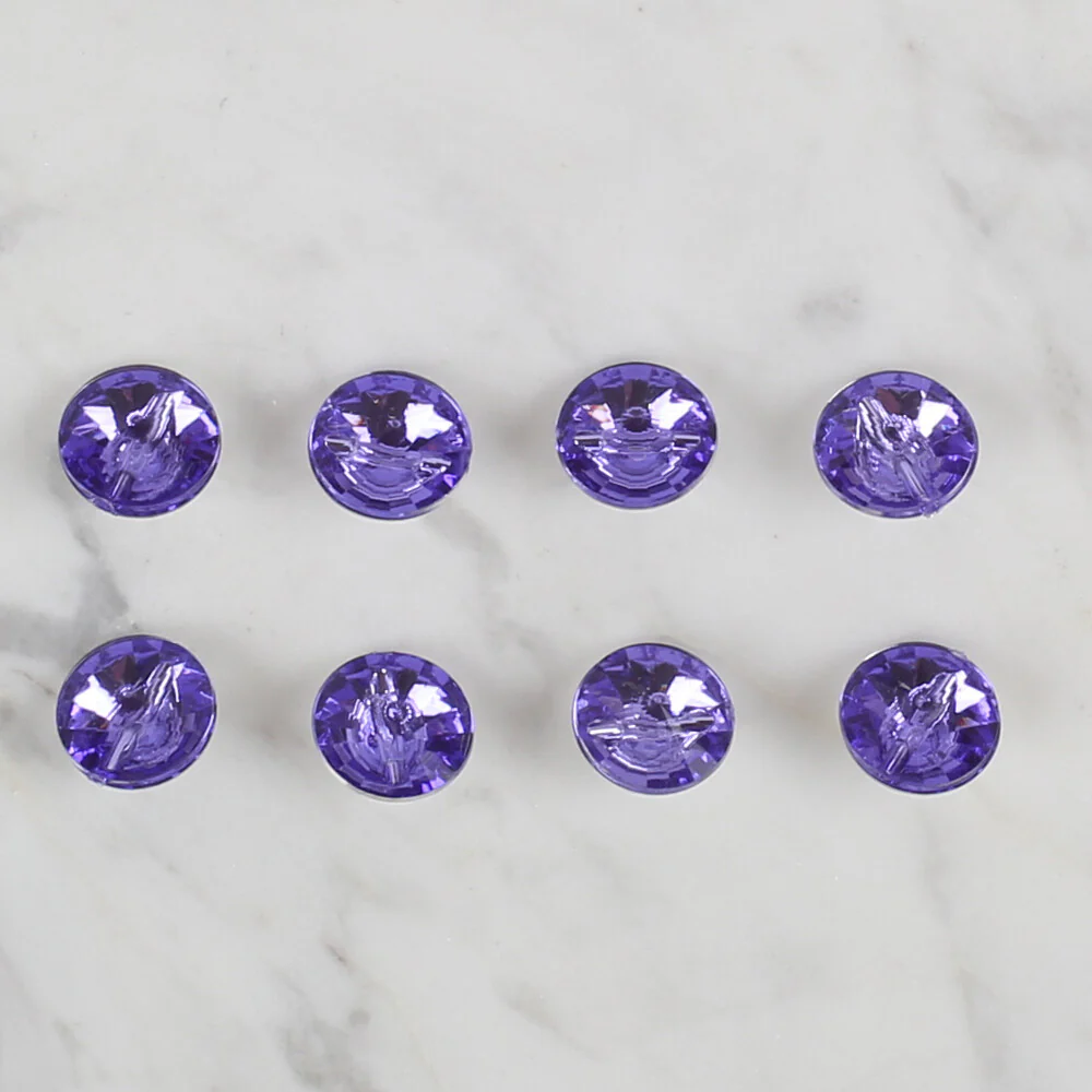 Loren Crafts  8 Pack Shiny Button, Purple - 199 - Image 2