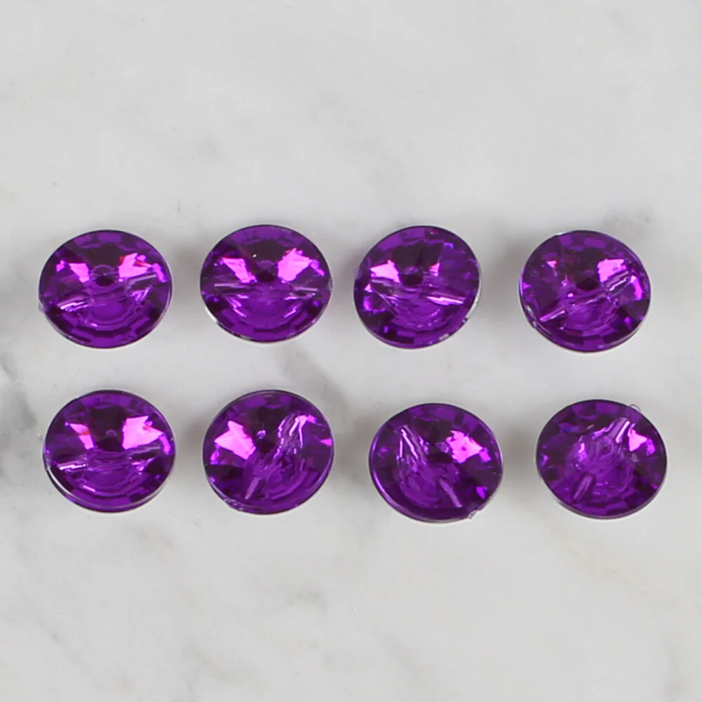 Loren Crafts 8 Pack Shiny Button, Purple - 200 - Image 2
