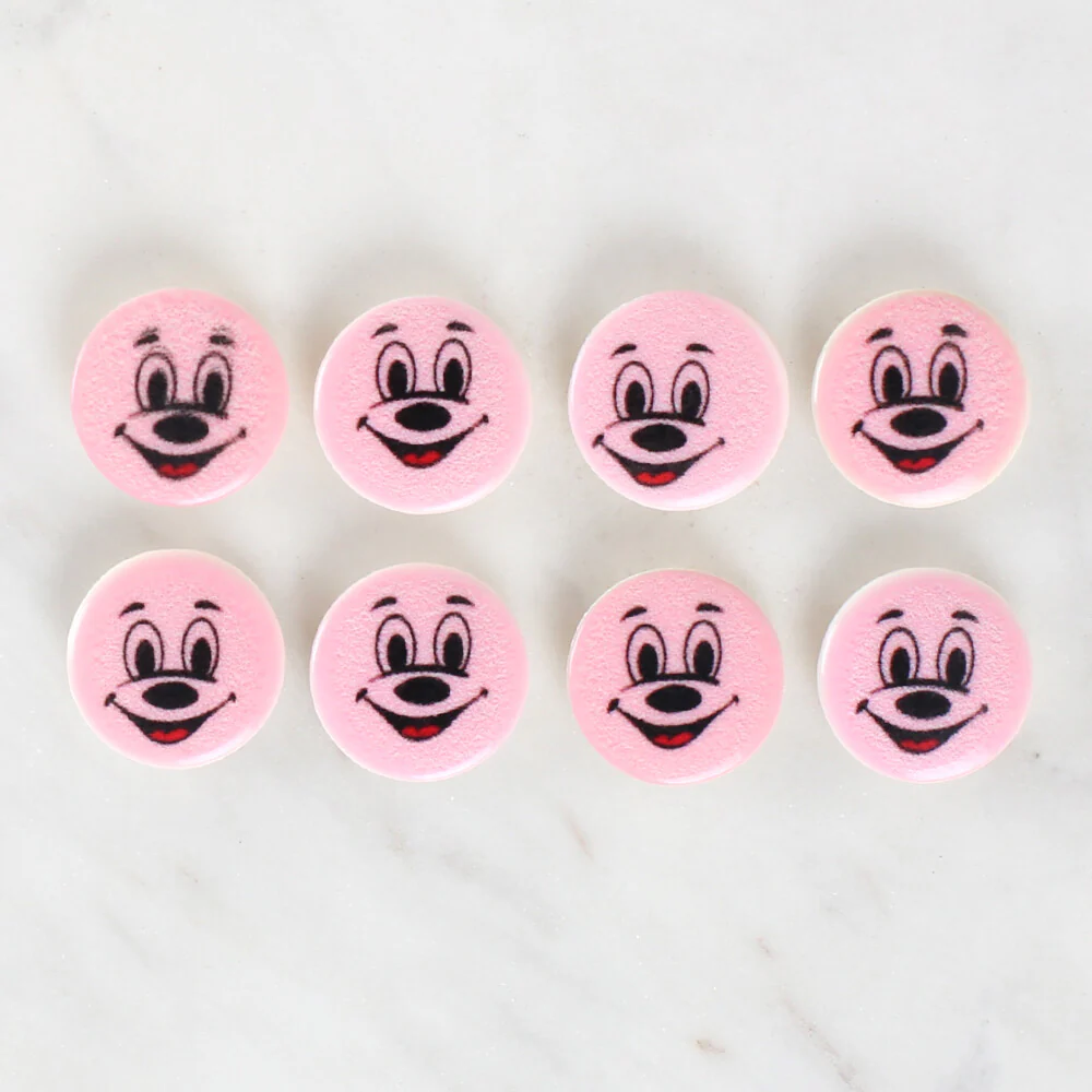 Loren Crafts 8 Pack Smiley Face Patterned Button - 1035 - Image 2