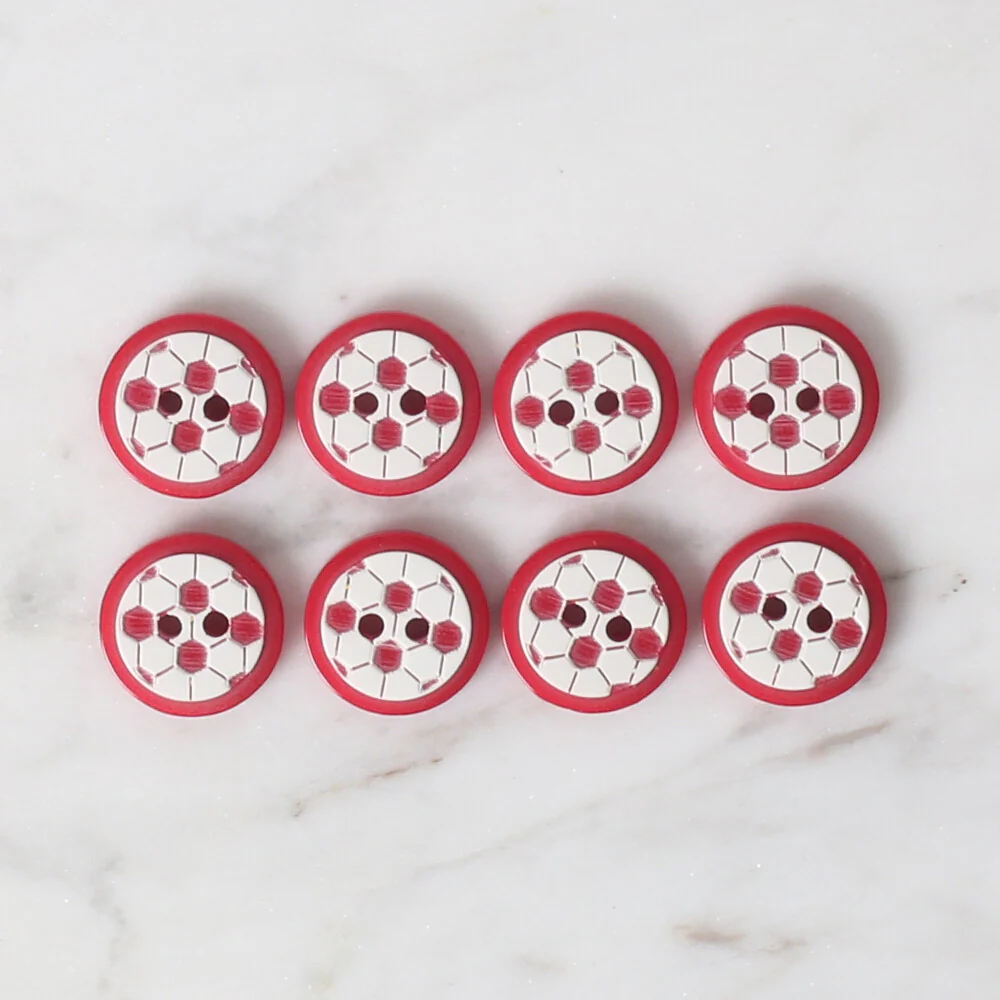 Loren Crafts 8 Pack Soccer Ball Button - 418 - Image 2