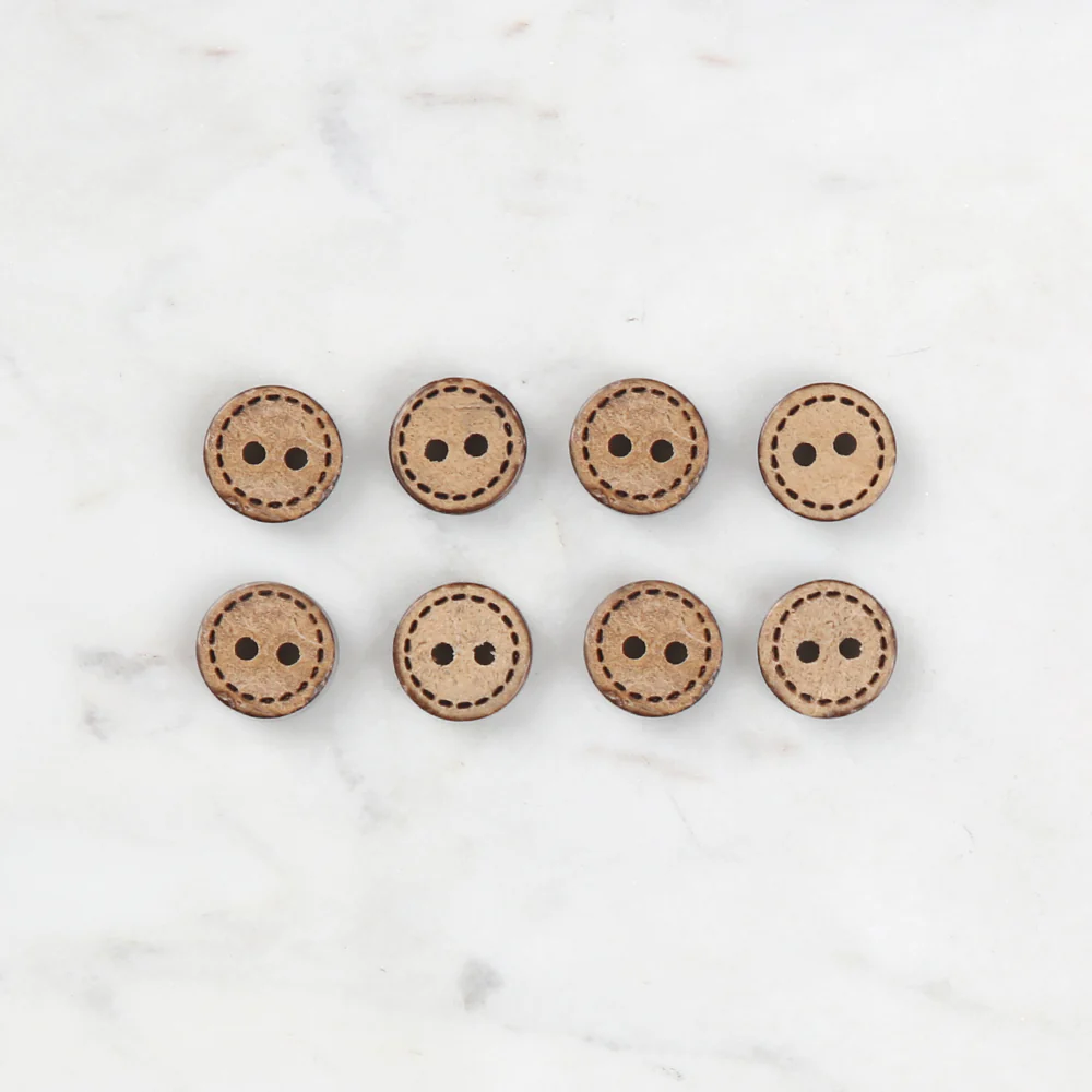 Loren Crafts 8  Pack Wooden Button - 730 - Image 2