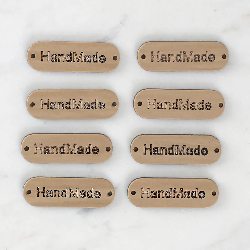 Loren Crafts 8 Pcs "Handmade" Button - 1610