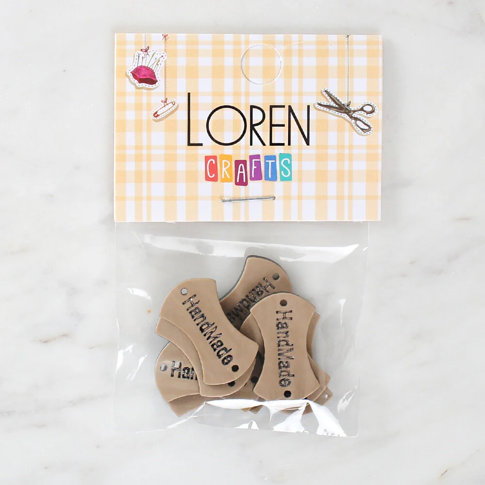 Loren Crafts 8 Pcs "Handmade" Button - 1612 - Image 2