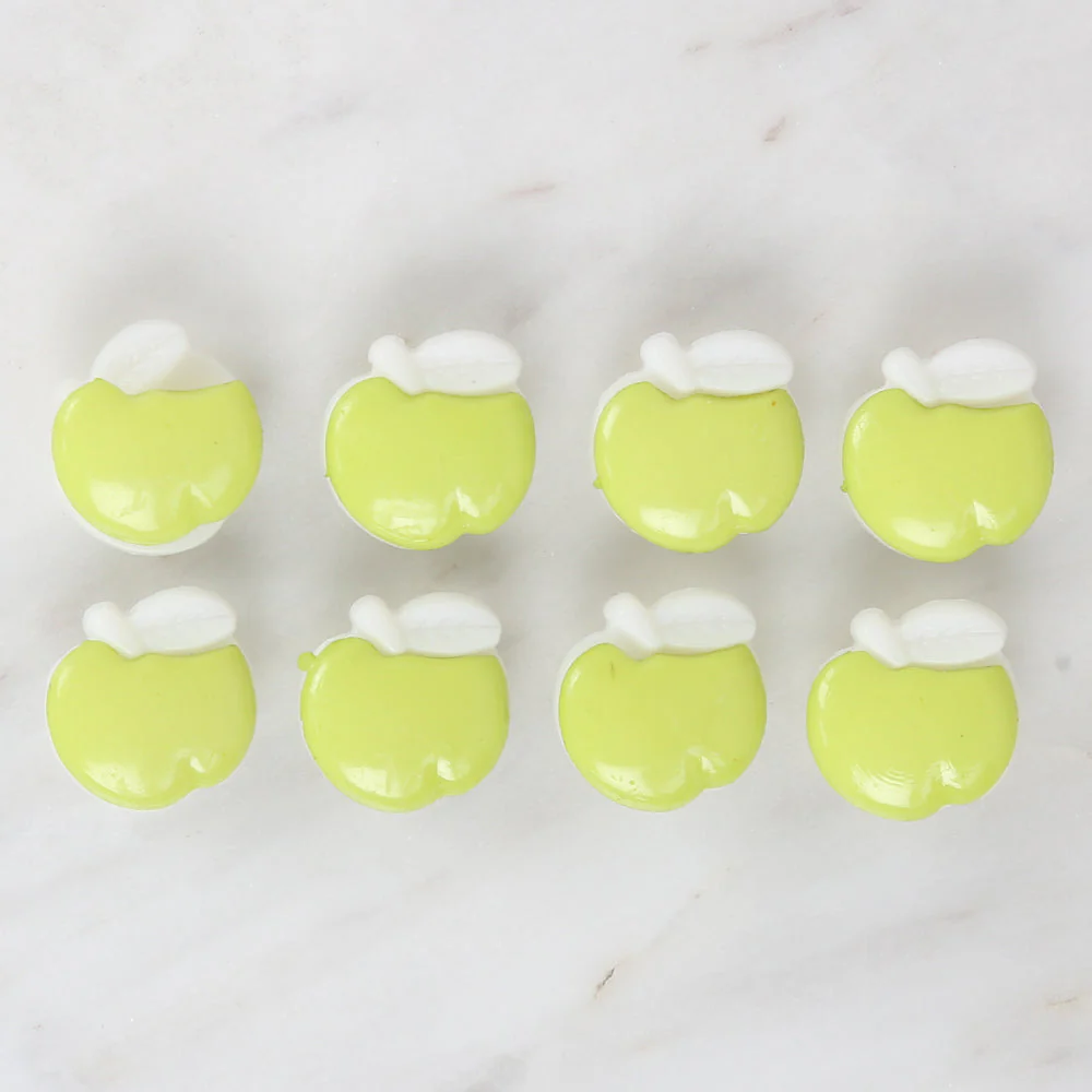 Loren Crafts 8-piece Green Apple Button - 3000 - Image 2