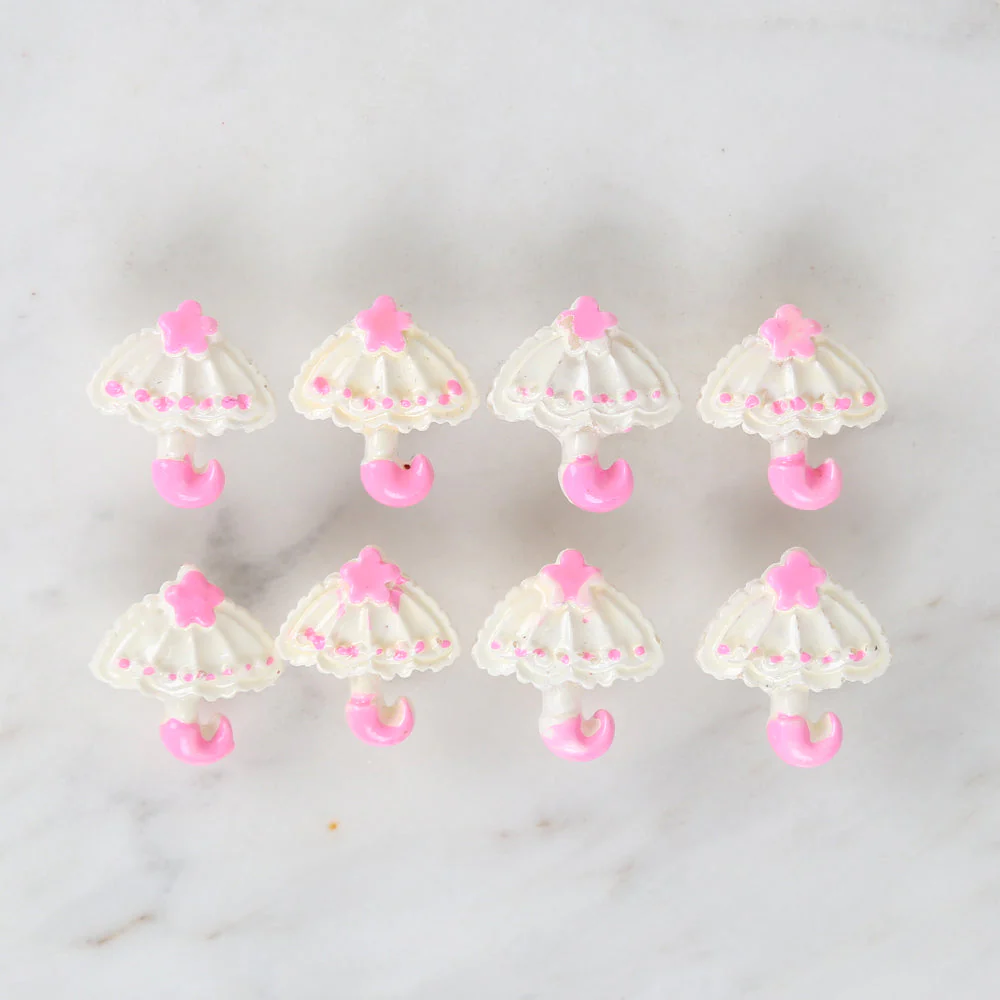 Loren Crafts 8-piece Pink Umbrella Button - 3008 - Image 2