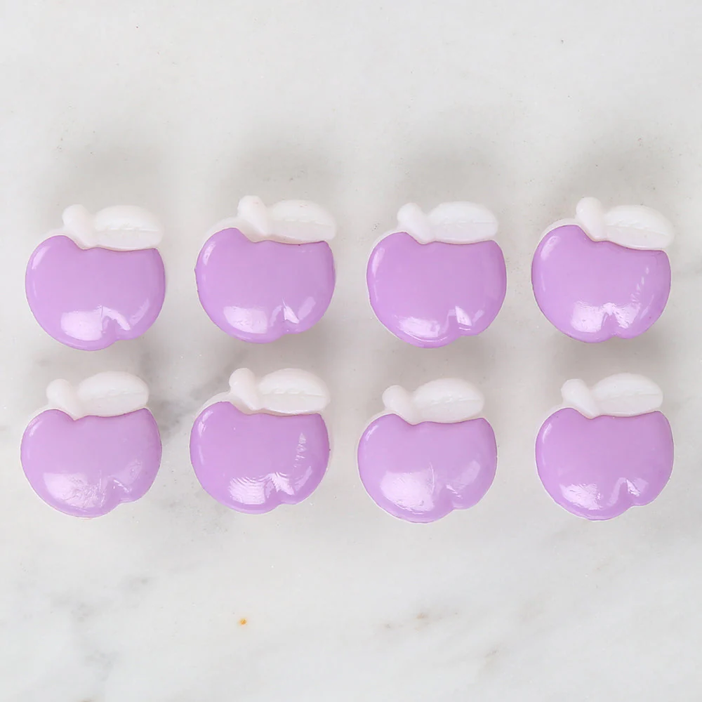 Loren Crafts 8-piece Purple Apple Button - 3003 - Image 2