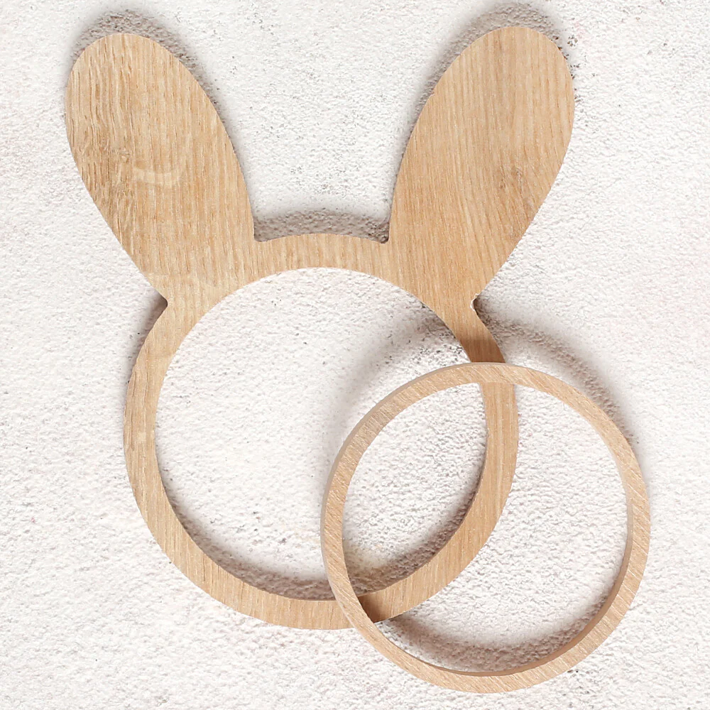 Loren Crafts Bunny Shaped Wooden Embroidery Hoop - Image 2