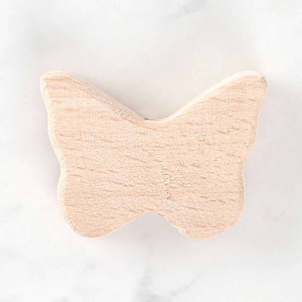 Loren Crafts Butterfly Shaped Wooden Bead