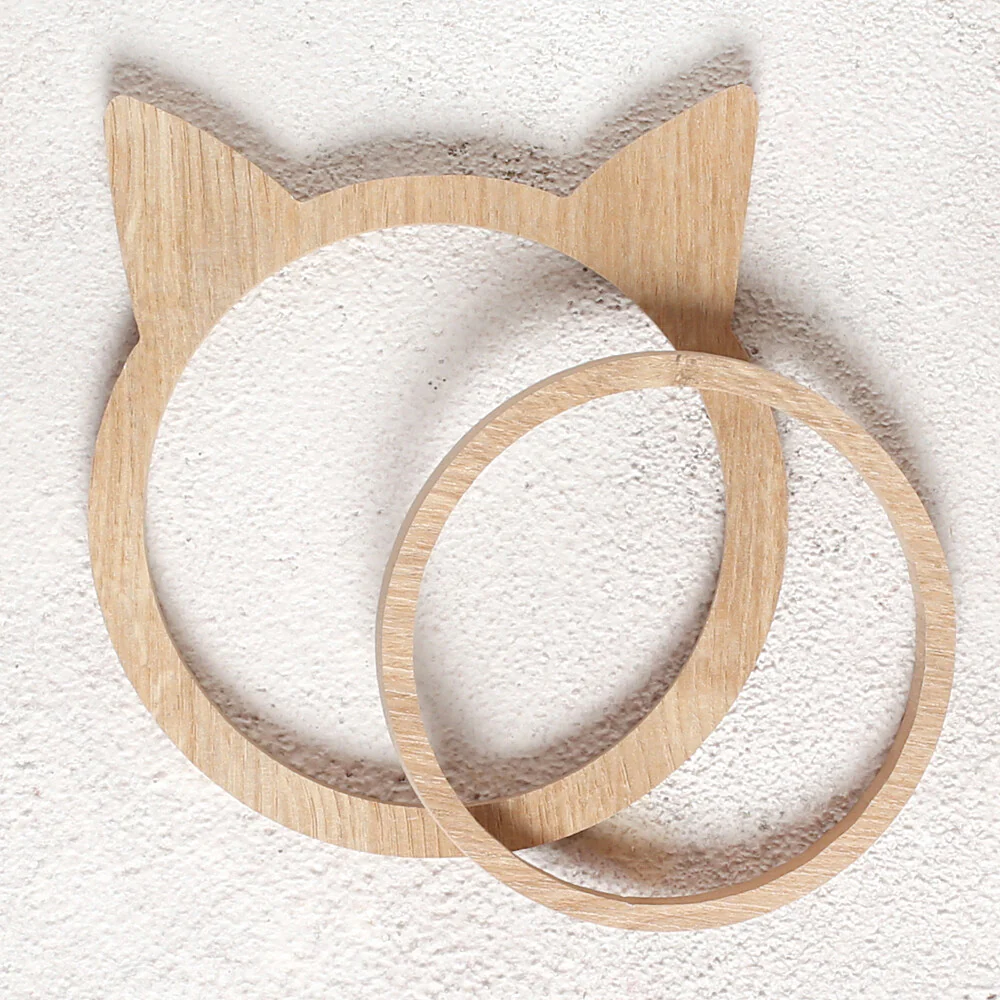 Loren Crafts Cat Shaped Wooden Embroidery Hoop - Image 2