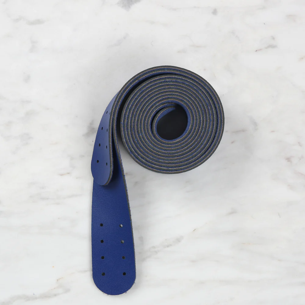 Loren Crafts Leather Bag Handle 2 pcs - Blue - Image 2