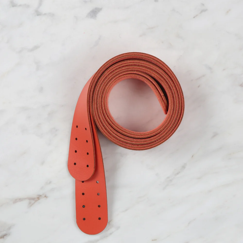Loren Crafts Leather Bag Handle 2 pcs - Orange - Image 2