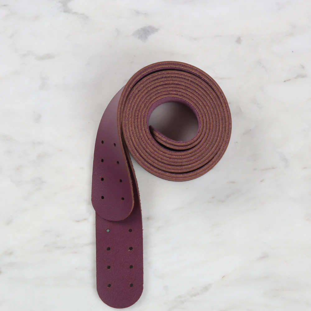 Loren Crafts Leather Bag Handle 2 pcs - Purple - Image 2