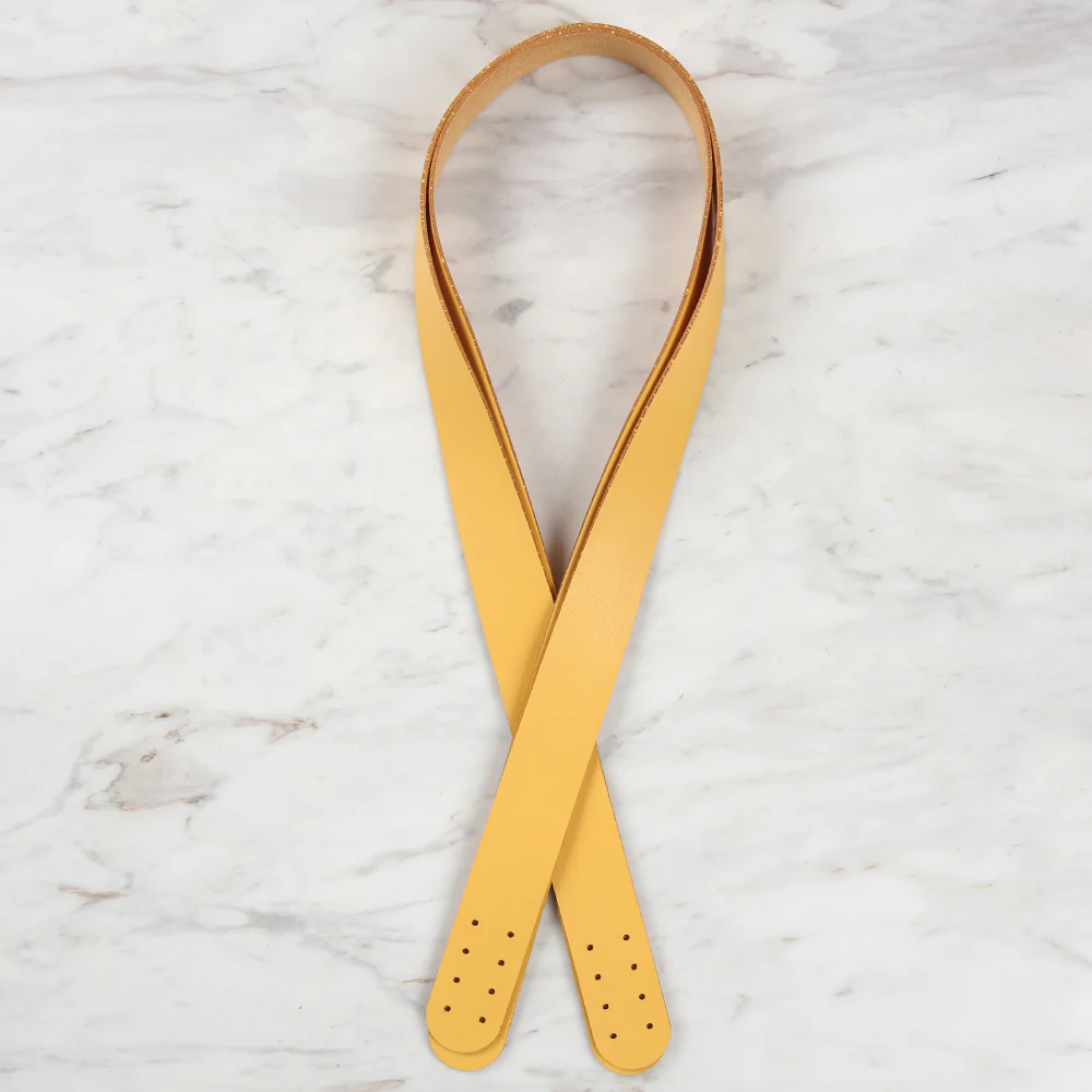 Loren Crafts Leather Bag Handle 2 Pcs - Yellow