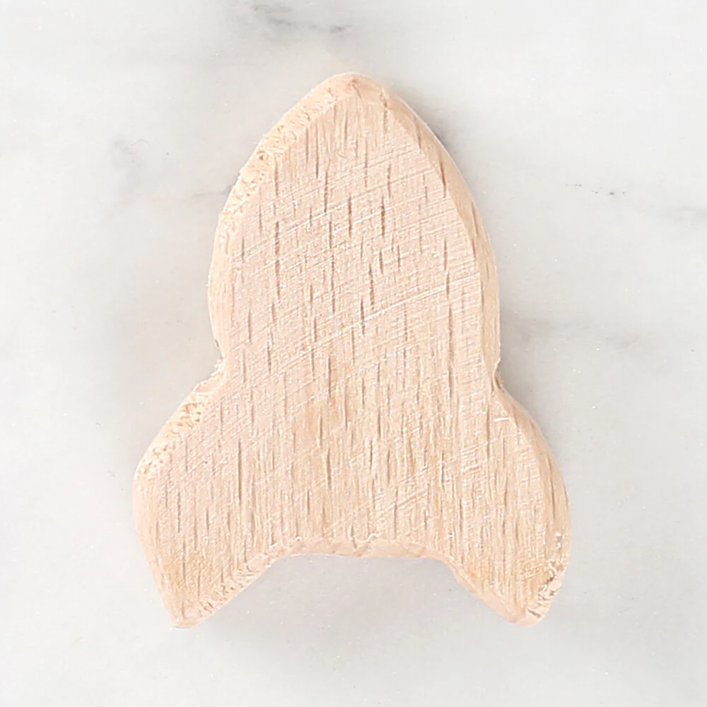 Loren Crafts Rocket Shaped Wooden Bead
