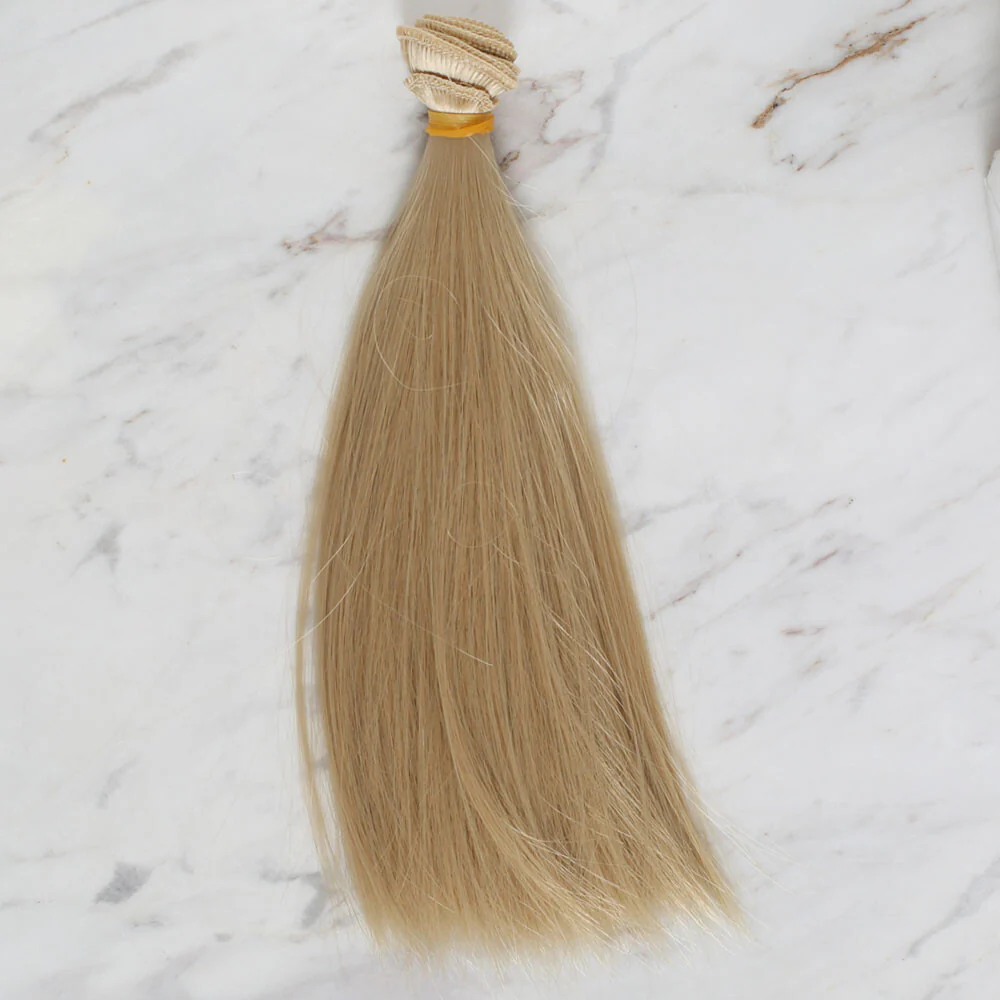Loren Crafts Synthetic Doll Hair, Straight Gray - Image 2