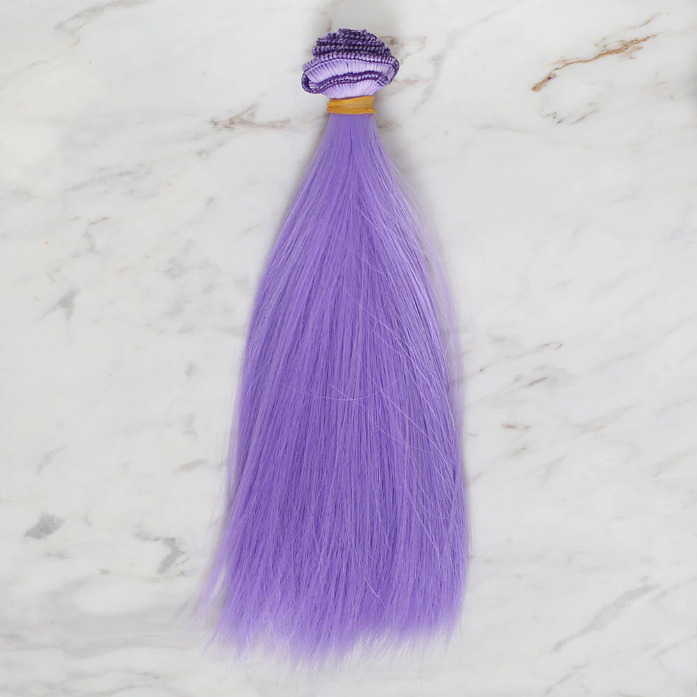 Loren Crafts Synthetic Doll Hair, Straight Lilac - Image 2