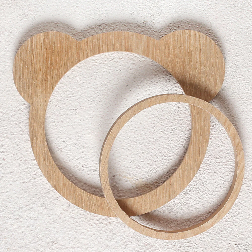 Loren Crafts Teddy Bear Shaped Wooden Embroidery Hoop - Image 2