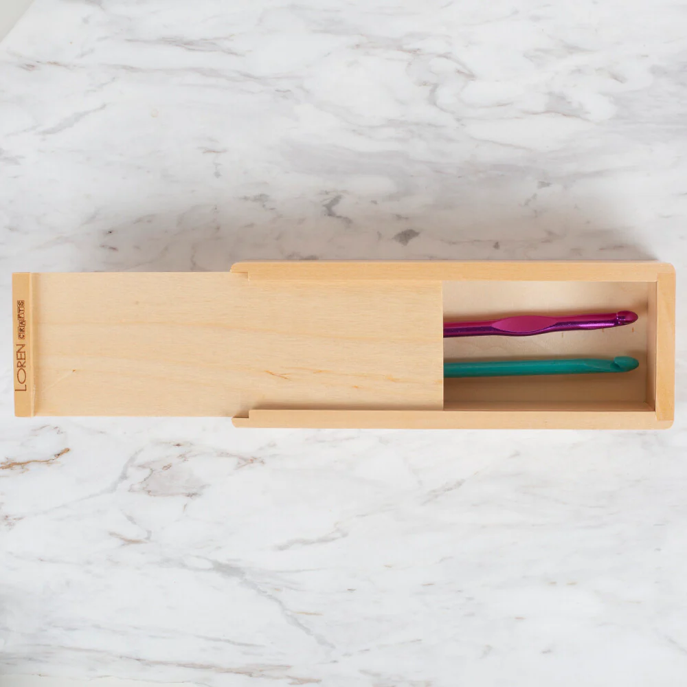 Loren Crafts Wooden Knitting Needle Box - Image 2