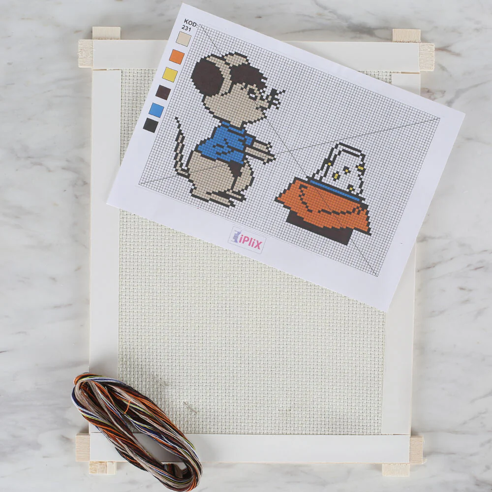 Loren Cross Stitch Kit, Mouse - 231 - Image 2