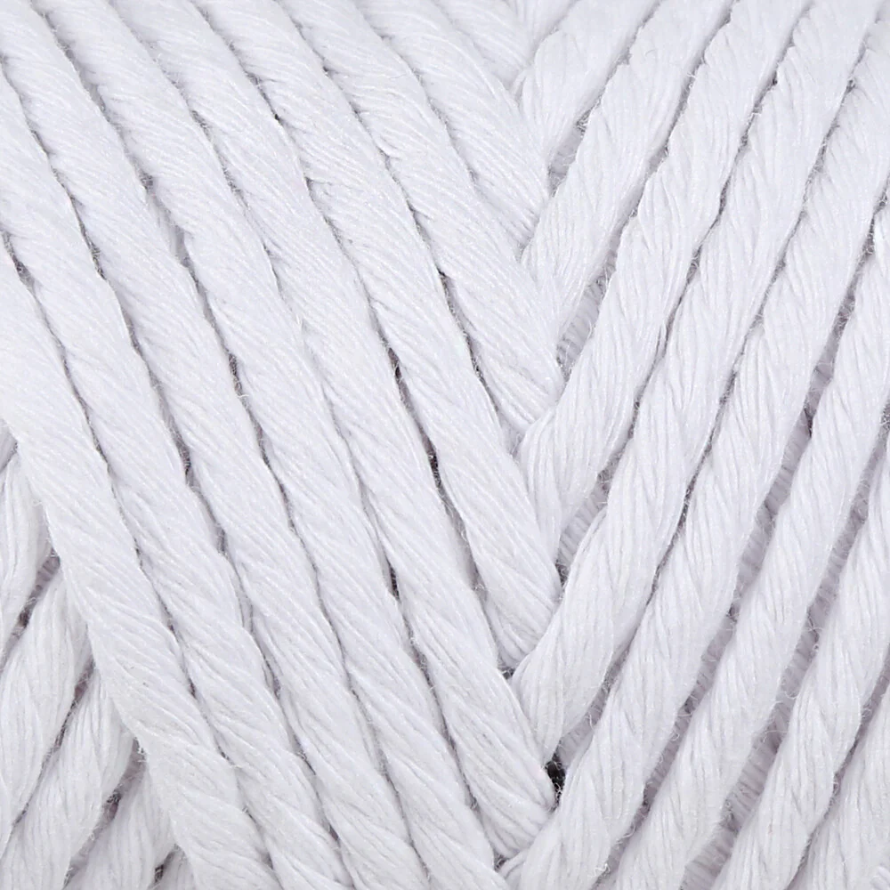 Loren Decor Macrame Yarn, White - L001 - Image 2