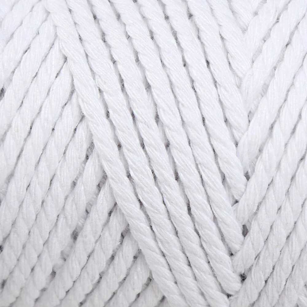 Loren Decor Slim Macrame Yarn, White - L001 - Image 2