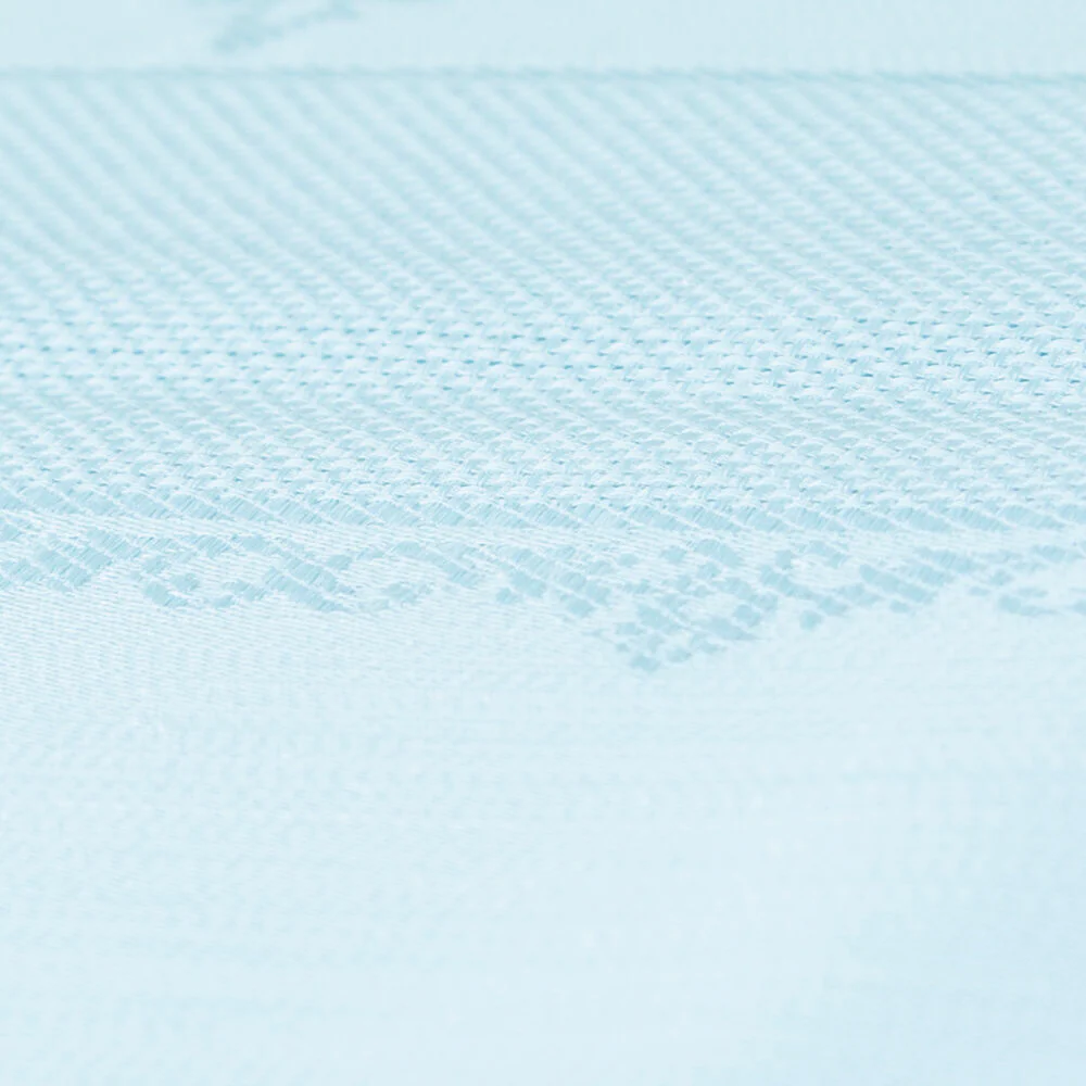 Loren Embroidery Fabric - Light Blue - Image 3