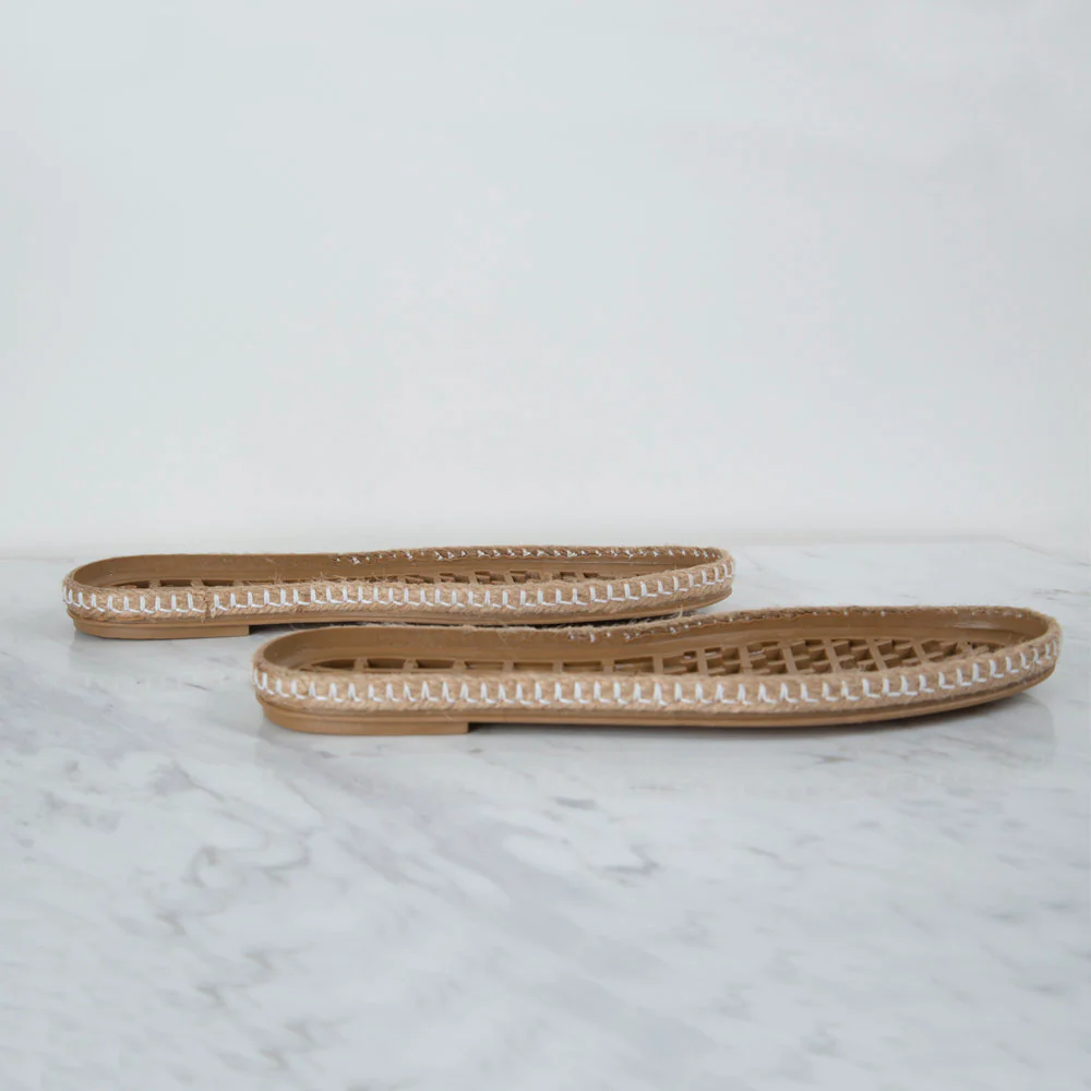 Loren Espadrille / Shoe Sole Narrow Straw Size:36 (US 5) Brown - Image 2