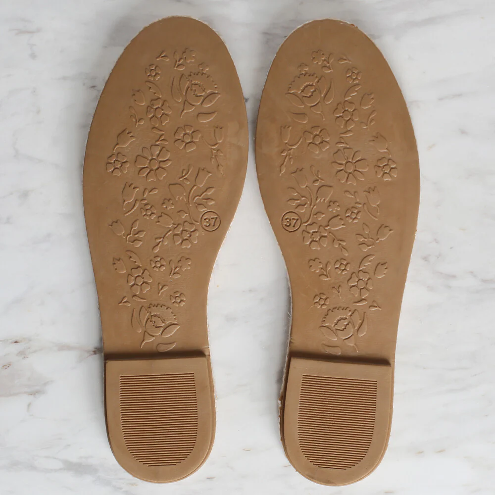 Loren Espadrille / Shoe Sole Narrow Straw Size:37 (US 6.5) Brown - Image 2
