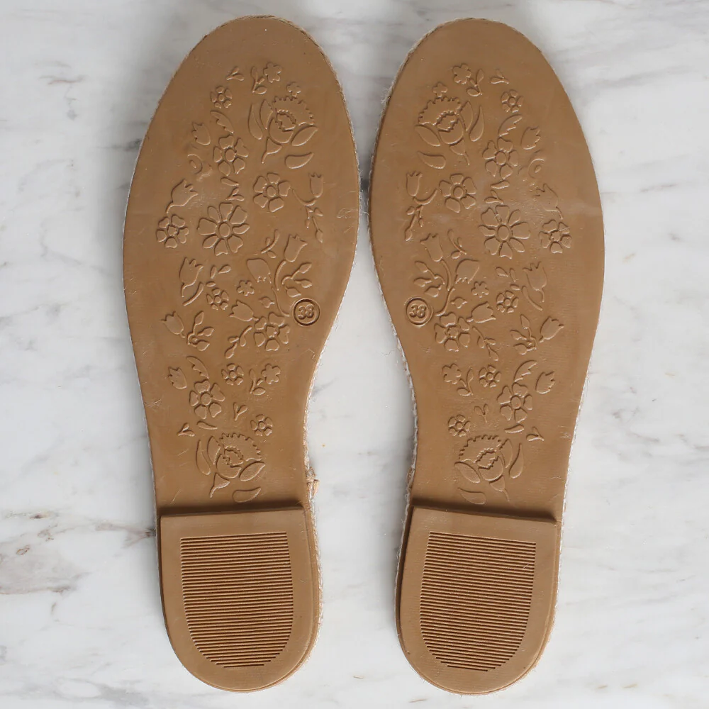 Loren Espadrille / Shoe Sole Narrow Straw Size:38 (US 7.5) Brown - Image 2