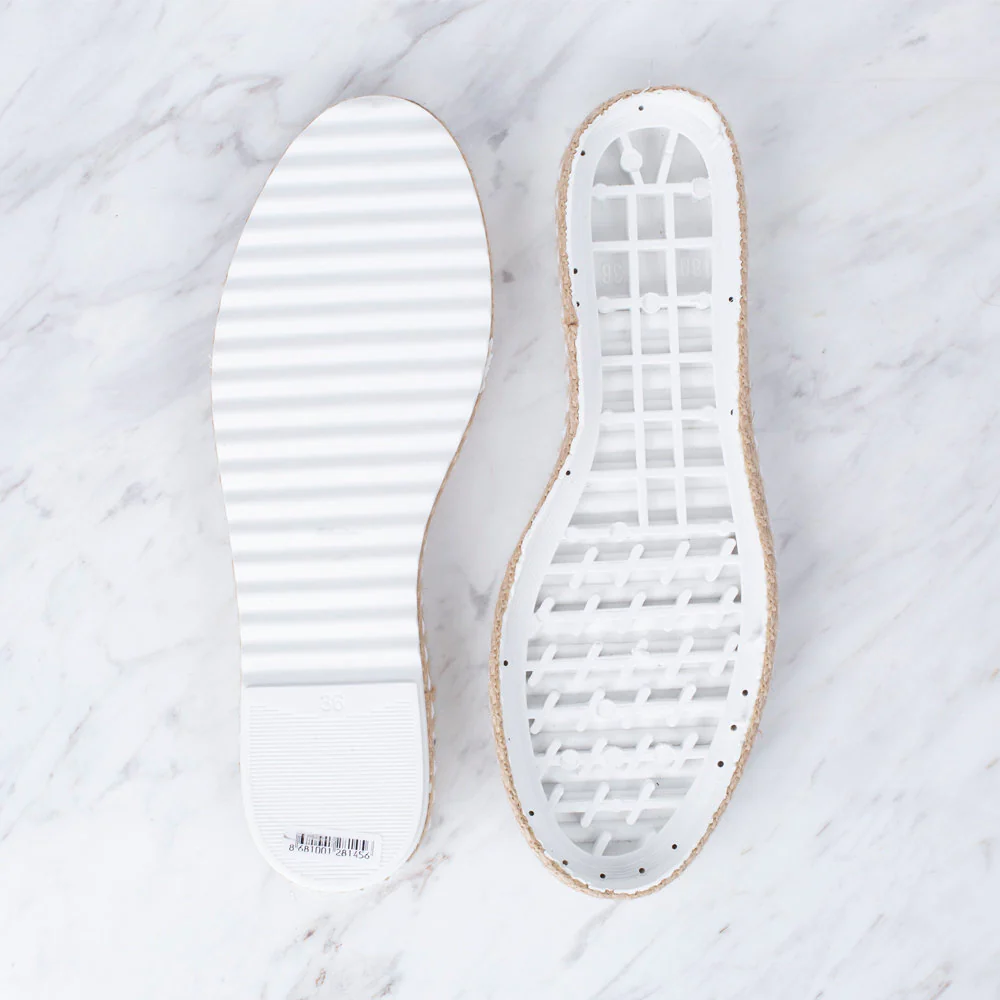 Loren Espadrille / Shoe Sole Straw Size:36 (US 5) White
