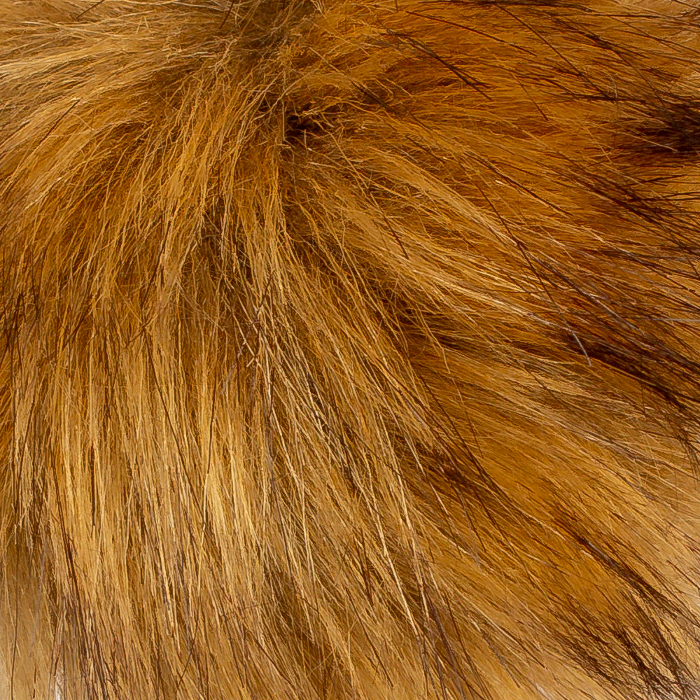 Loren Faux Fur Pom Pom, Light Brown - Image 2