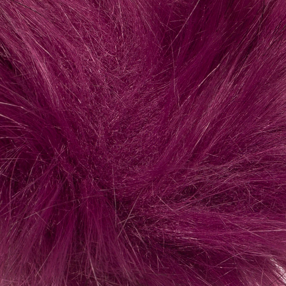 Loren Faux Fur Pom Pom, Purple - Image 2