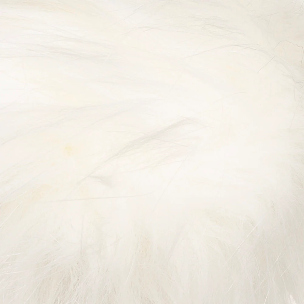 Loren Faux Fur Pom Pom, White - Image 2