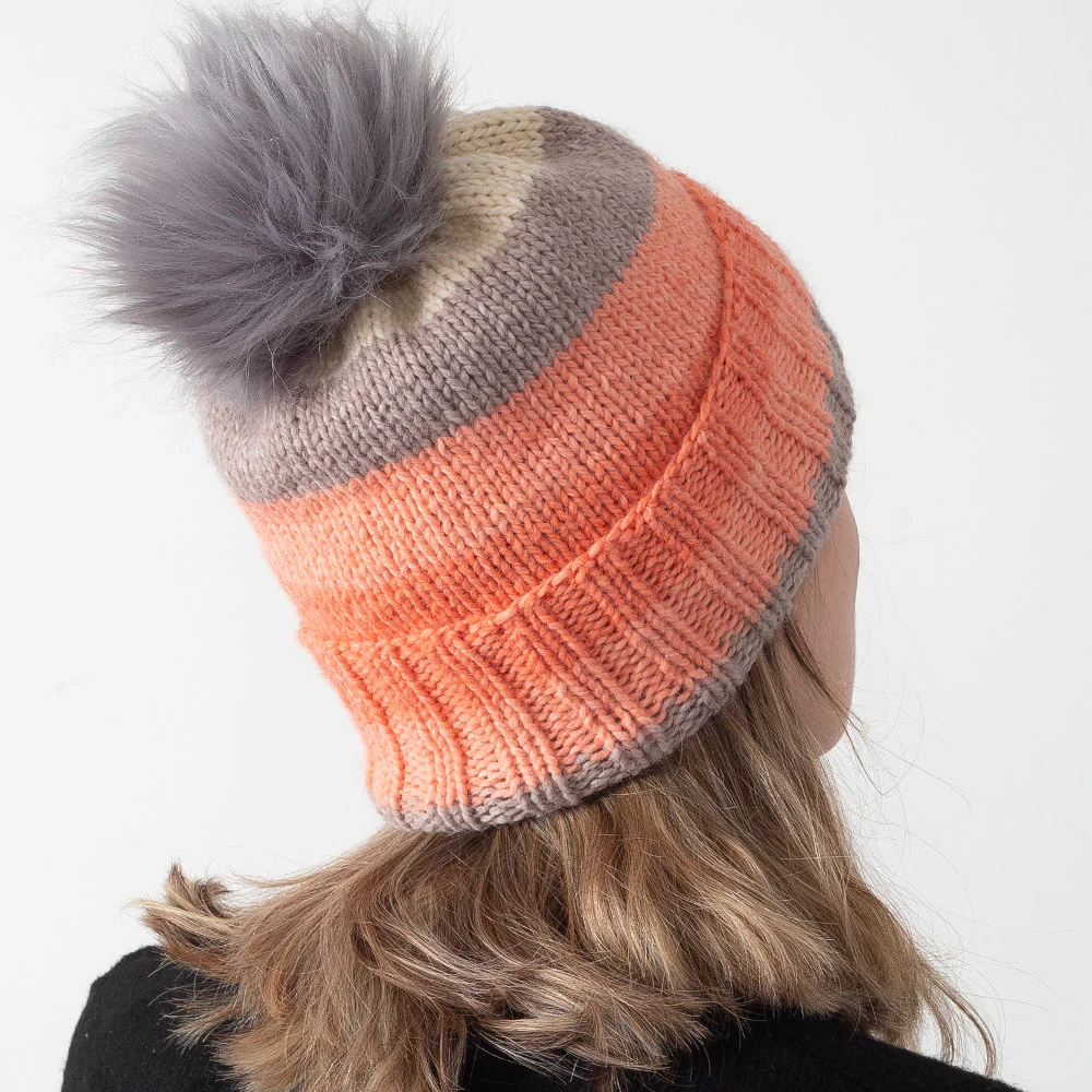 Loren Faux Fur Pom Pom, White - Image 4