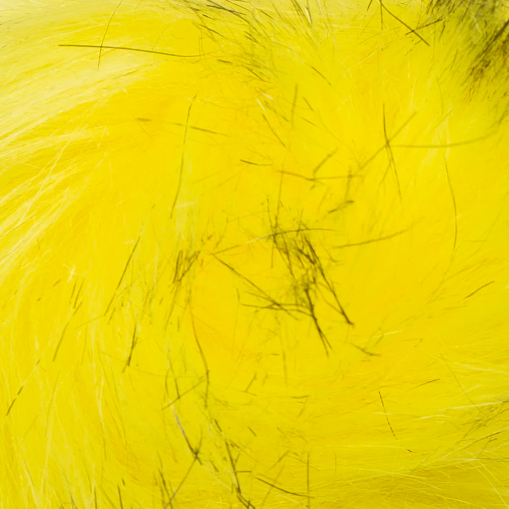 Loren Faux Fur Pom Pom, Yellow - Image 2