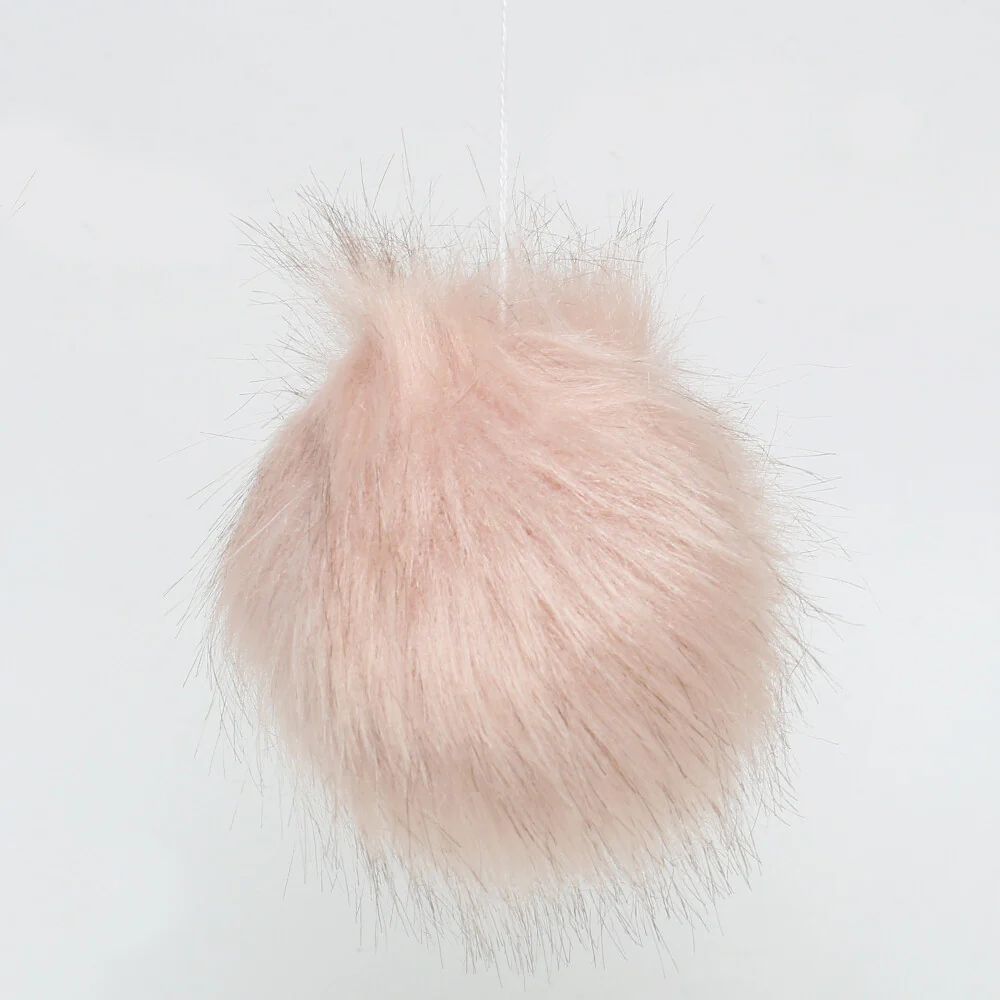 Loren Faux Pom Pom, Powder Pink
