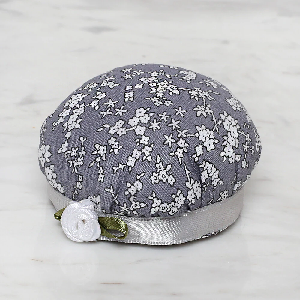 Loren Flower Patterned Arm Pincushion, Grey
