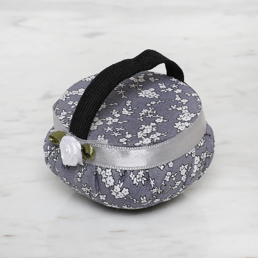 Loren Flower Patterned Arm Pincushion, Grey - Image 2