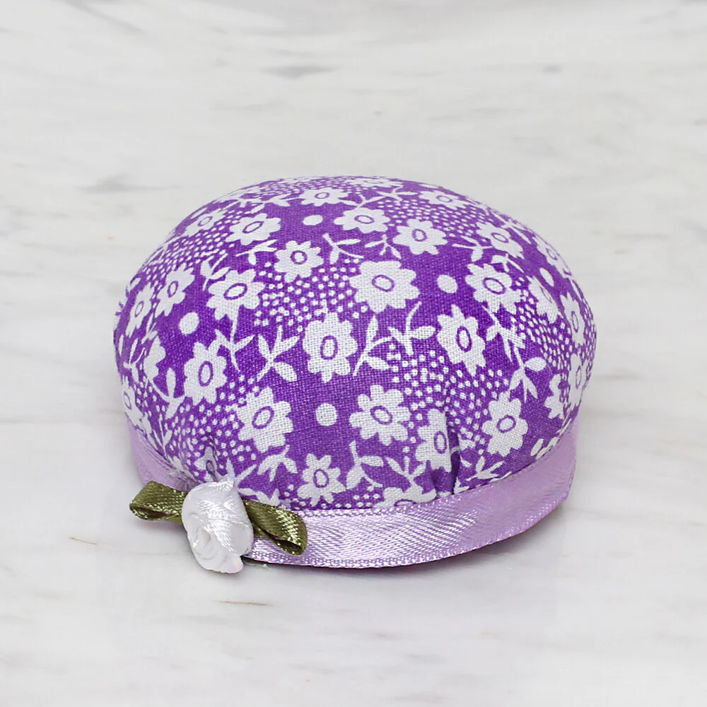 Loren Flower Patterned Arm Pincushion, Purple
