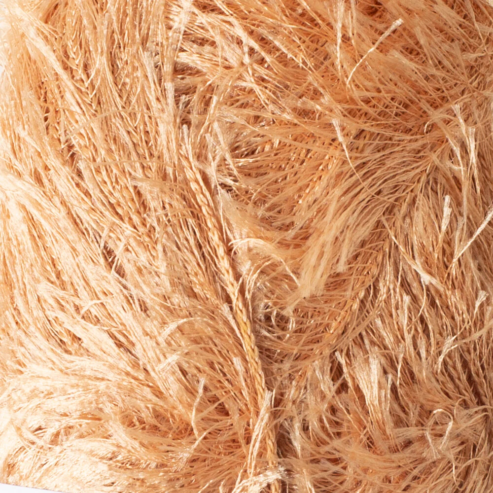 Loren Furry Knitting Yarn, Beige  - RF054 - Image 2