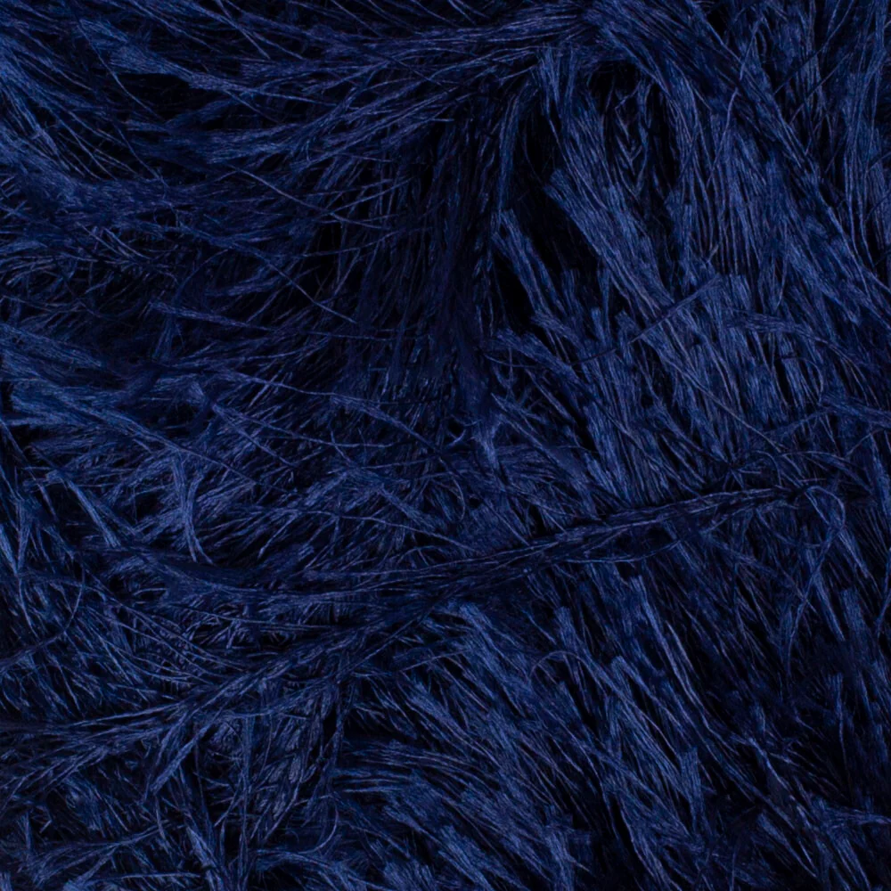 Loren Furry Knitting Yarn, Navy Blue - RF005 - Image 2