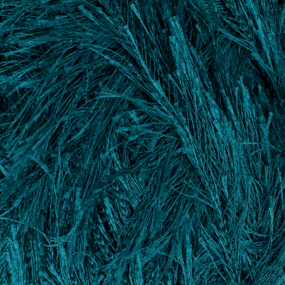 Loren Furry Knitting Yarn, Petrol Blue - RF039 - Image 2