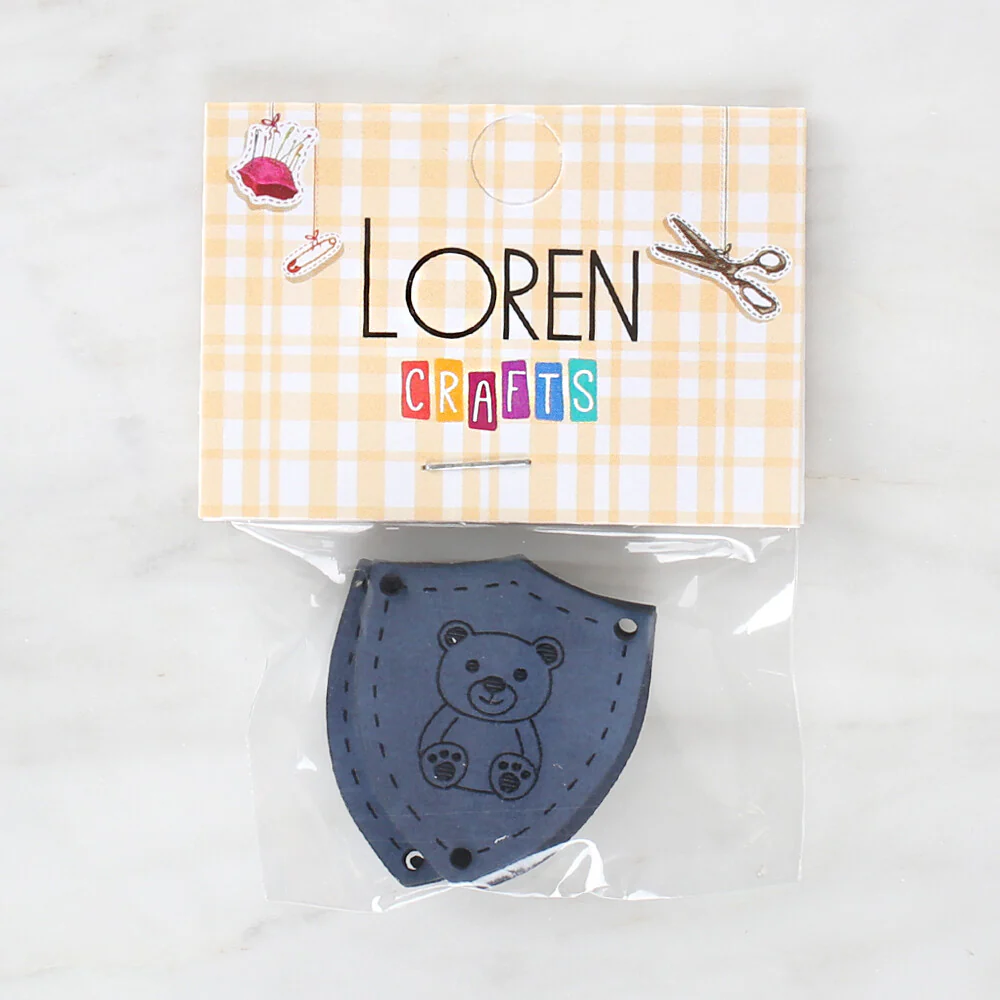 Loren Handmade Leather Button - 1503 - Image 2