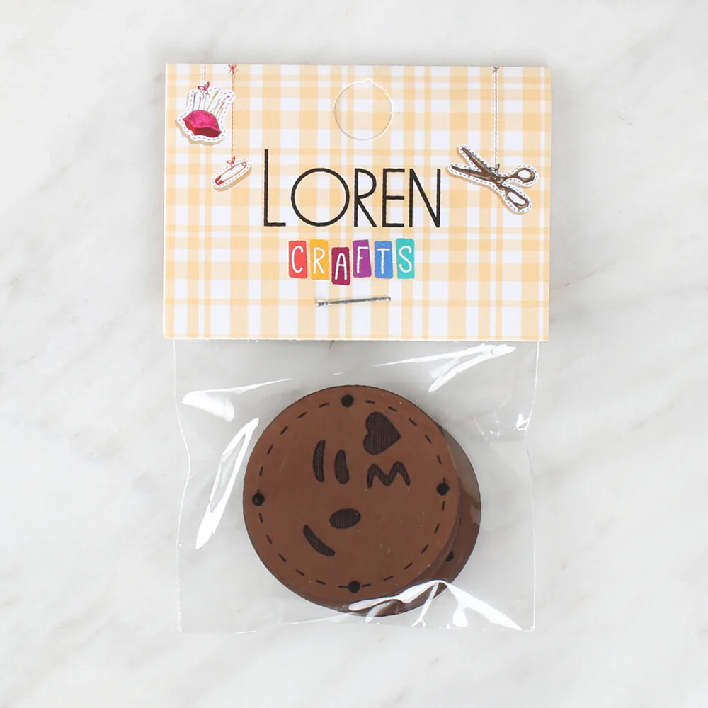 Loren Handmade Leather Button - 1508 - Image 2