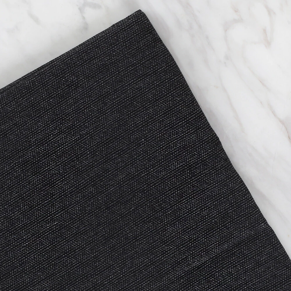 Loren Interlining Fabric 90x100 cm, Black - Image 2
