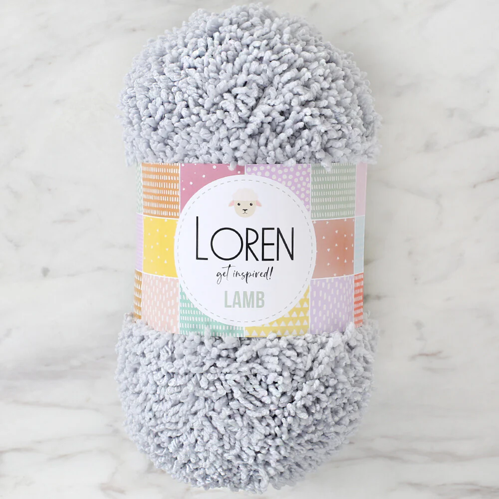 Loren Lamb Baby Yarn, Grey - R020