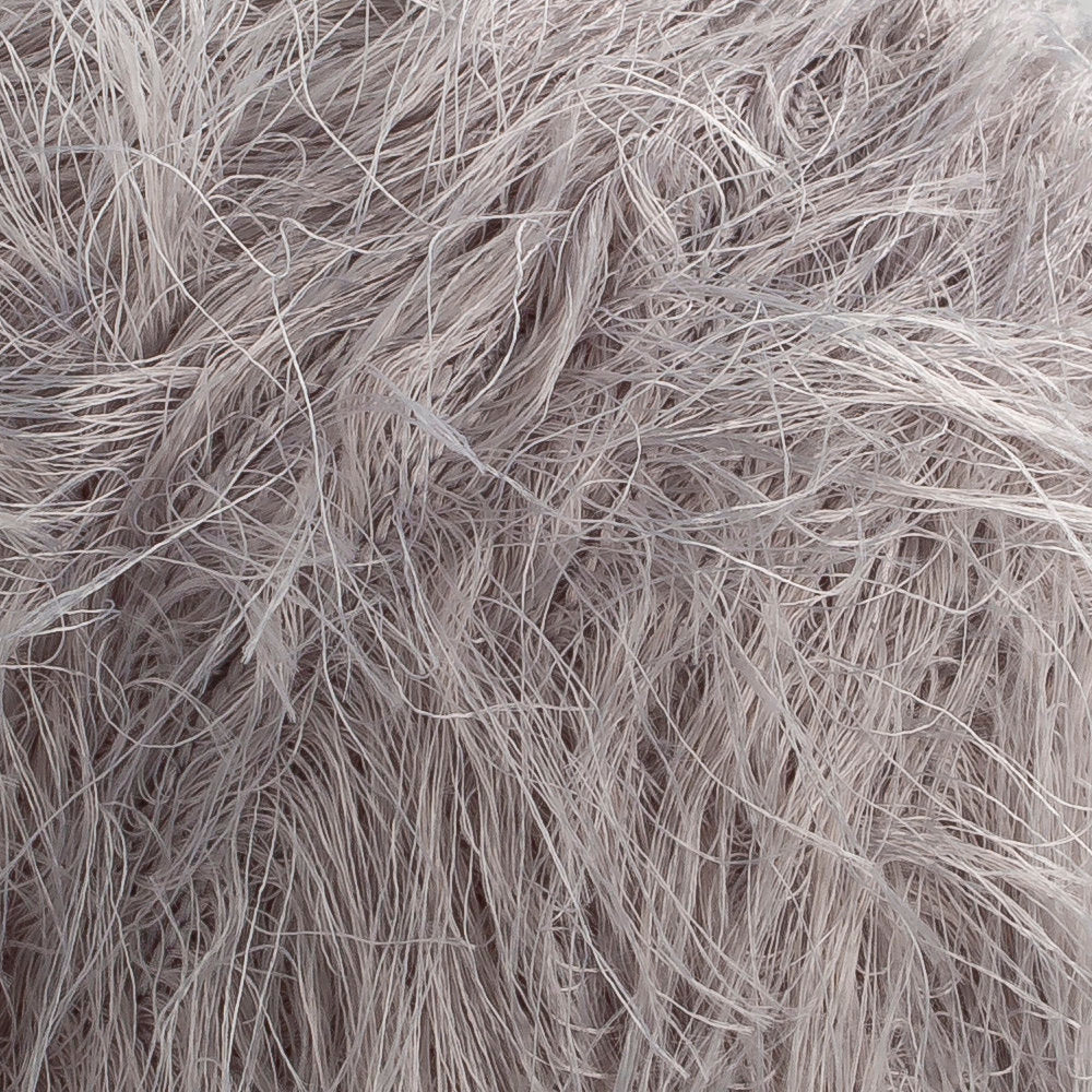 Loren Luna Eyelash Yarn, Light Grey - R080 - Image 2