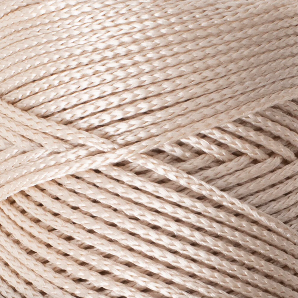 Loren Macrame Knitting Yarn, Beige - RM 030 - Image 2