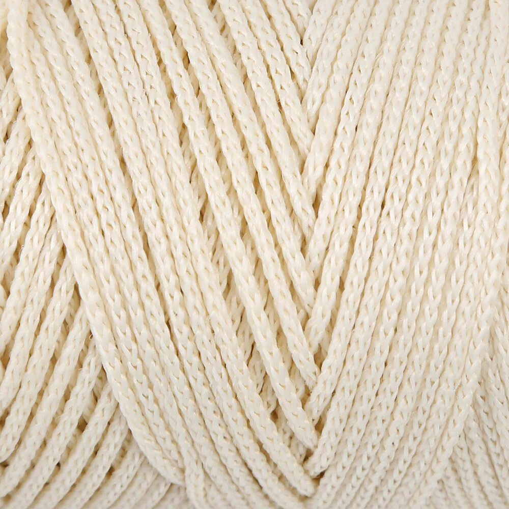 Loren Macrame Knitting Yarn, Cream - RM 016 - Image 2